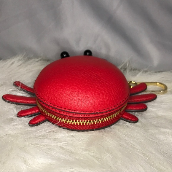 Tory Burch Crab Coin Purse Key Chain Bag Charm Rare Super Cute - Picture 5 of 10
